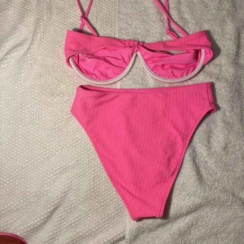 FRANKIE'S Ribbed Bikini (Tolly Underwire Top + Jenna High Waist Bottoms) - Picture 5 of 10